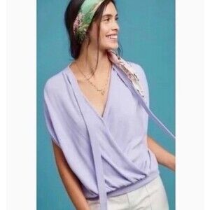 Anthropologie Rambuteau Surplice Top